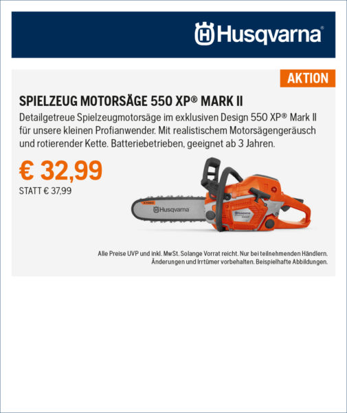 Hq Anzeigen Frhjahrsaktion 2021 2sp Rz Spielzeug Motorsge 550 Xp Mark Ii Kopie